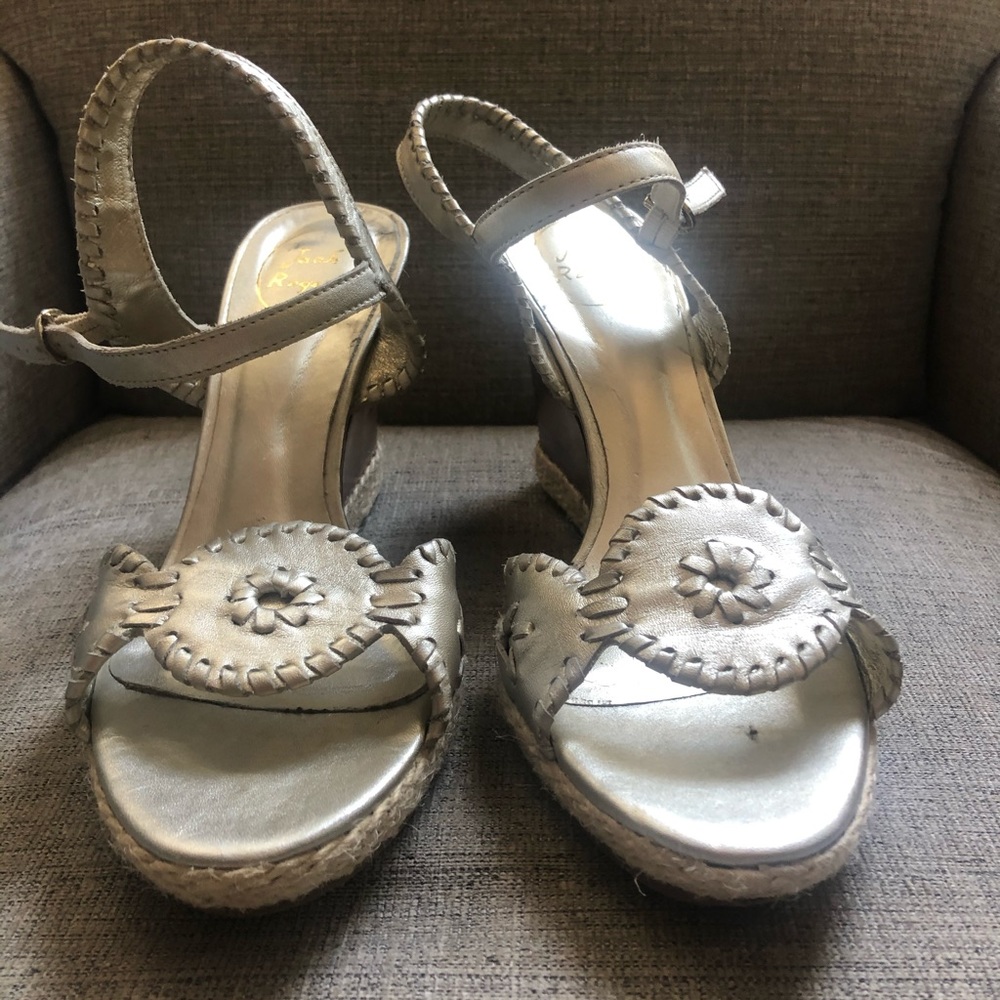 Jack Rodger’s silver wedge heel